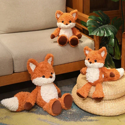 Fluffy Fox Plush Toy Soft Orange Fox Doll