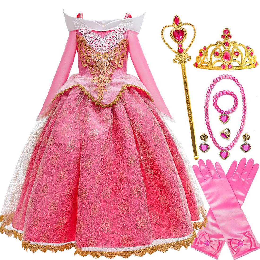 Sleeping Princess Halloween Cosplay Dress Off Shoulder Gown