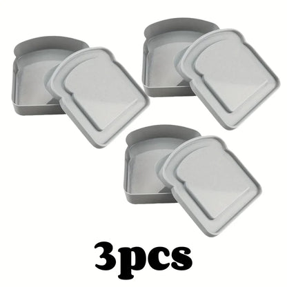 1/3pcs Reusable Bento Sandwich Box Set with Lid Microwave Safe Stackable Container for School Outdoor Picnic Kitchen Organizer