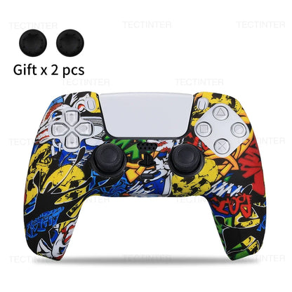 Silicone Protective Cover Sleeve For PS5 Controller Accessories Rubber Case For PS5 Slim Gamepad Joysticks Thumb Grips Caps