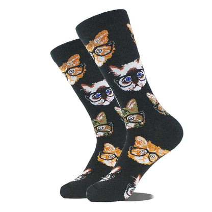 Novelty Dinosaur Crew Skateboard Socks Funny Men