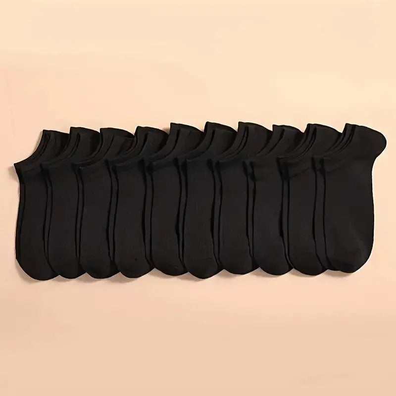 Plain Color Boat Socks Low Cut Thin Breathable Ankle