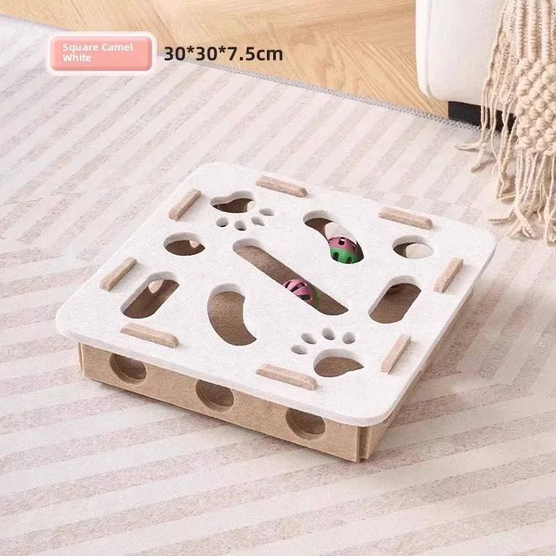 Cat Puzzle Toy Felt Box Indoor Exercise Hunting Game