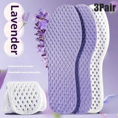 Summer Cooling Sports Insoles Breathable Memory Foam Soles