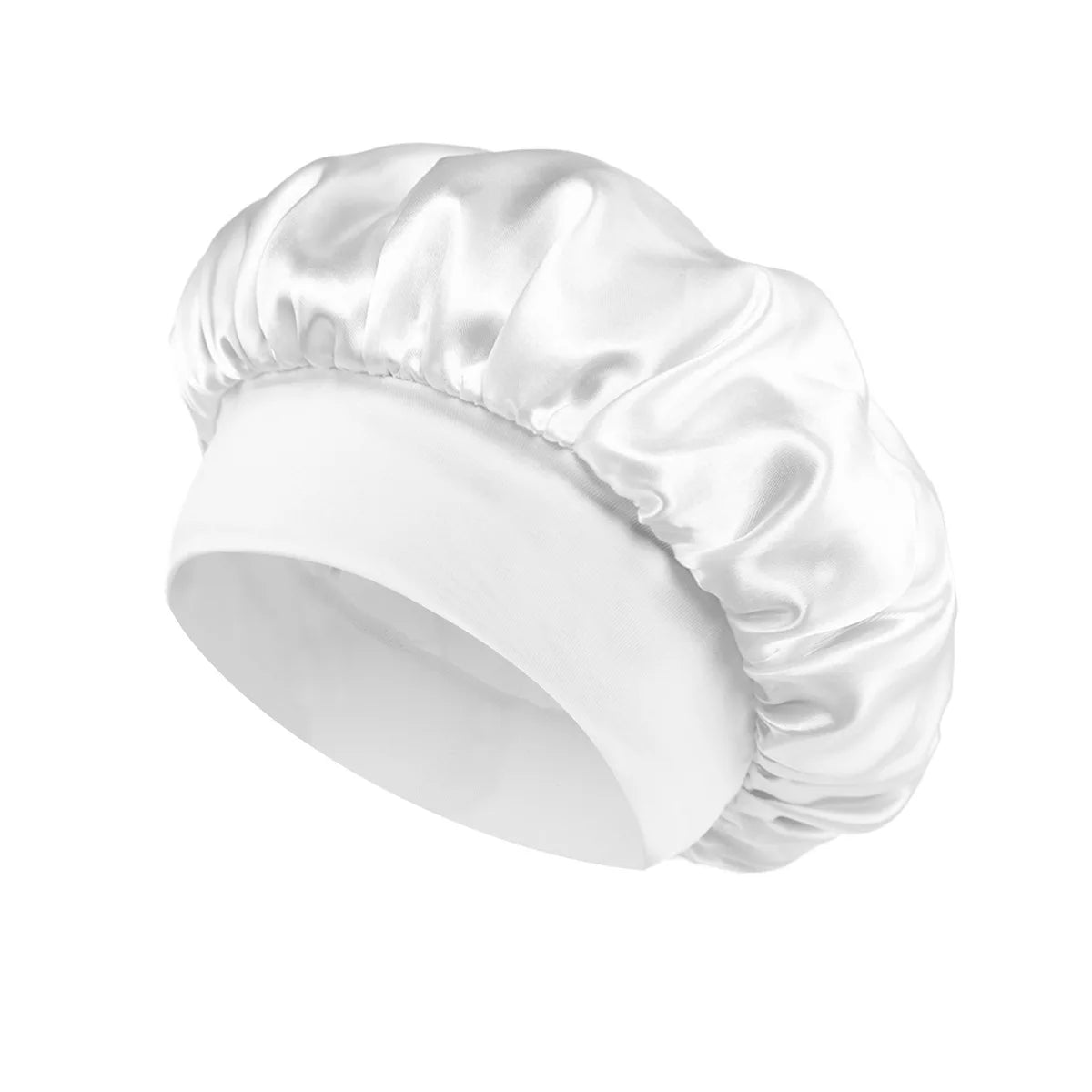 Silk Satin Hair Bonnet Night Sleep Shower Cap Large Wrap