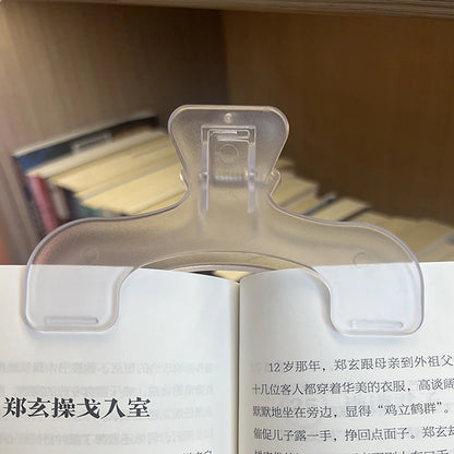 SJ1pc Simple Fixed Book Clips Memo Clip Desk Accessories Practical Note Holder Frosted Transparent Page Holder For Reading Tool