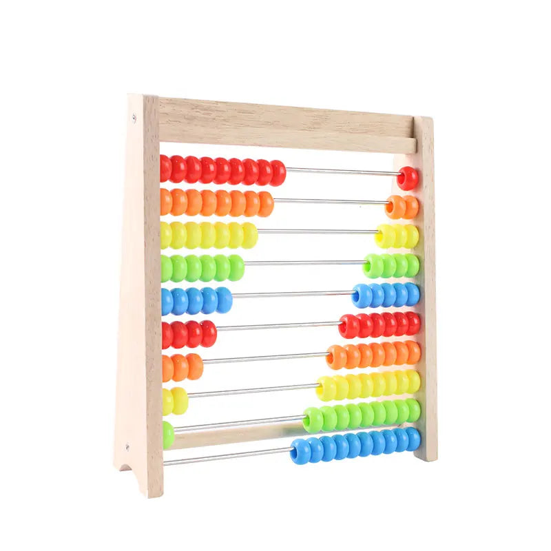 Wooden Rainbow Abacus Counting Toy Math Learning Frame