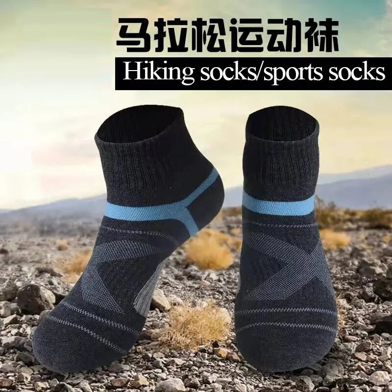 Men's Socks Hiking Black Sports Basketball Running 3 Pairs