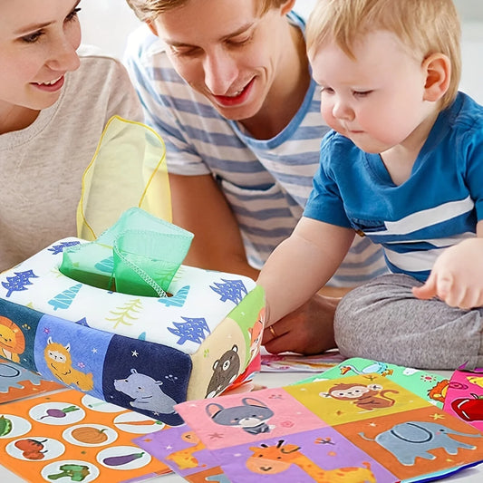 Baby Montessori Magic Tissue Box Sensory Crinkle Toy