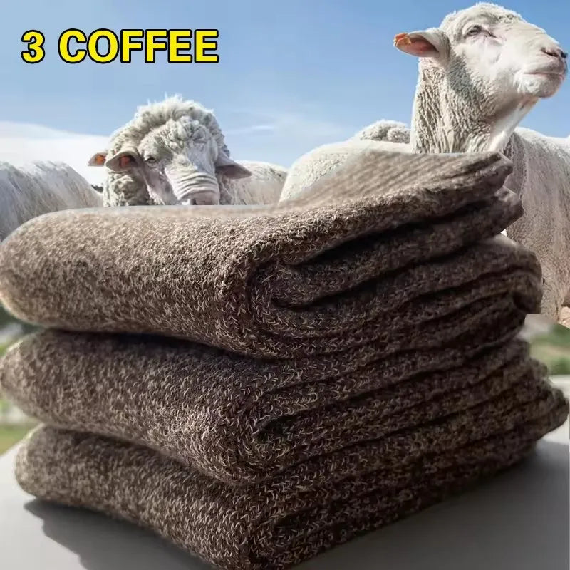 Winter Thick Warm Cashmere Socks Men Retro Snow