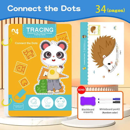 Reusable Children Practice Book Set Pen Control Tracing