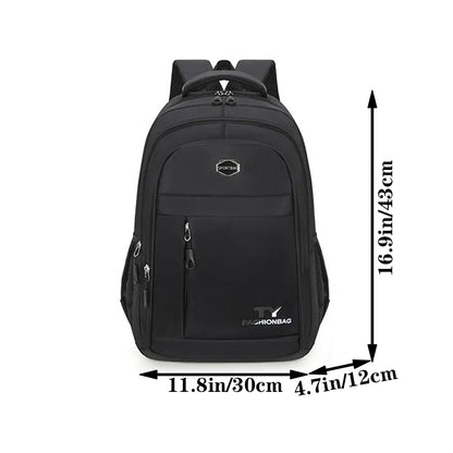 Large Business Travel Backpack Neutral Style Nylon Student Bag