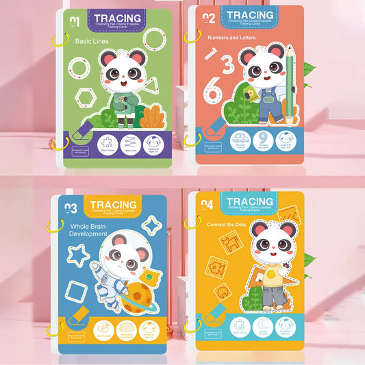 Reusable Children Practice Book Set Pen Control Tracing