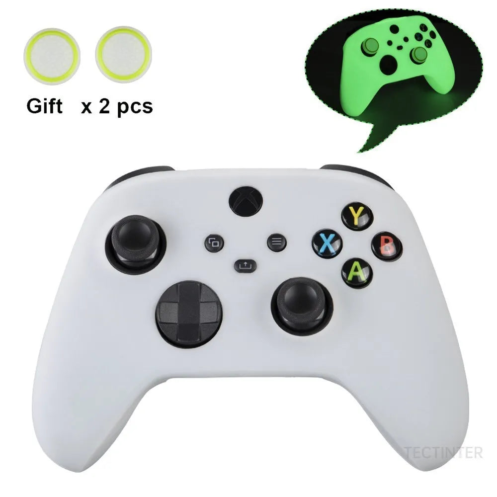 Protective Case For Xbox Series X/S Gamepad Silicone Luminous Green Glowing Cover Shell for Xbox Series S Joystick Accessories