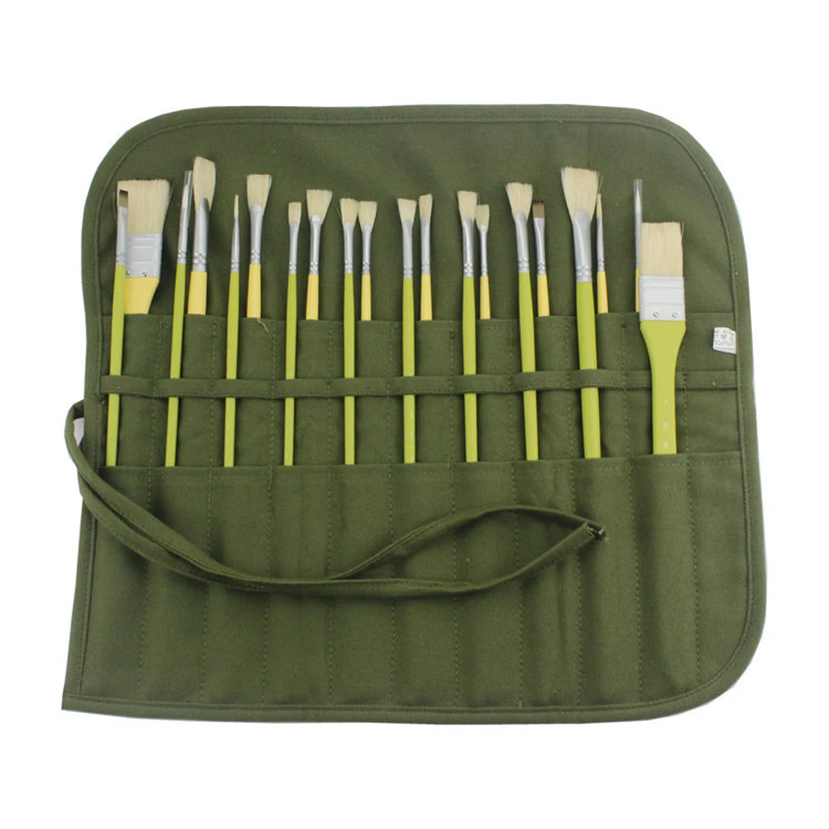 Painting Brushes Canvas Storage Bag, 22 Slots Watercolour and Gouache Brushes Calligraphy Brushes Storage Bag, Roll up Pen Bag