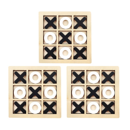 Wooden Tic Tac Toe Game Mini Educational Chess Toy