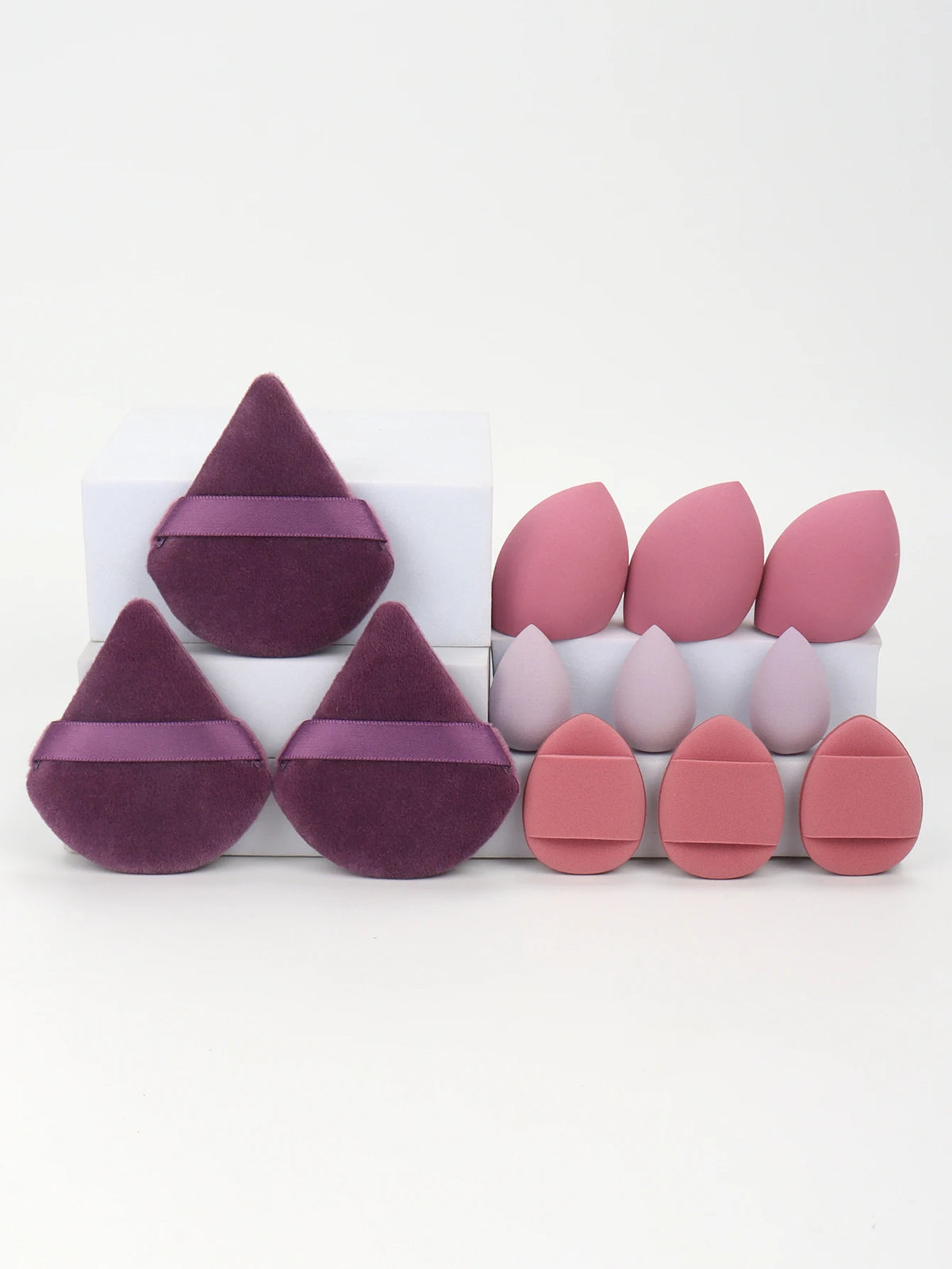 12 Piece All Purpose Makeup Sponge Set Powder Puffs