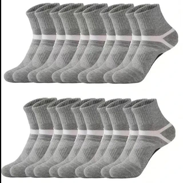 Men's Socks Hiking Black Sports Basketball Running 3 Pairs