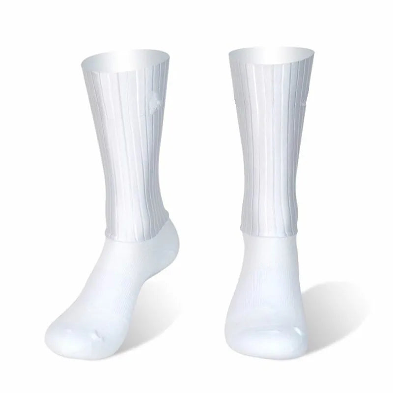 Aero Anti Slip Silicone Cycling Socks Men Bicycle Sport