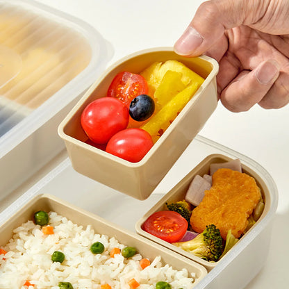 3 Grids Microwave Plastic Lunch Box Detachable Fruit Bento Box