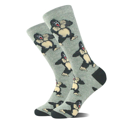 Novelty Dinosaur Crew Skateboard Socks Funny Men