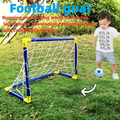Portable Kids Soccer Goal Set Mini Football Net Kit 44x25cm