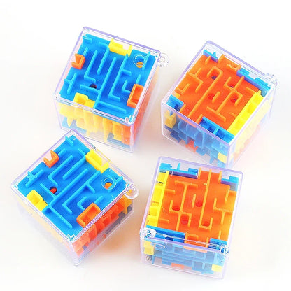 3D Maze Magic Cube Six Sided Rolling Ball Puzzle Toy
