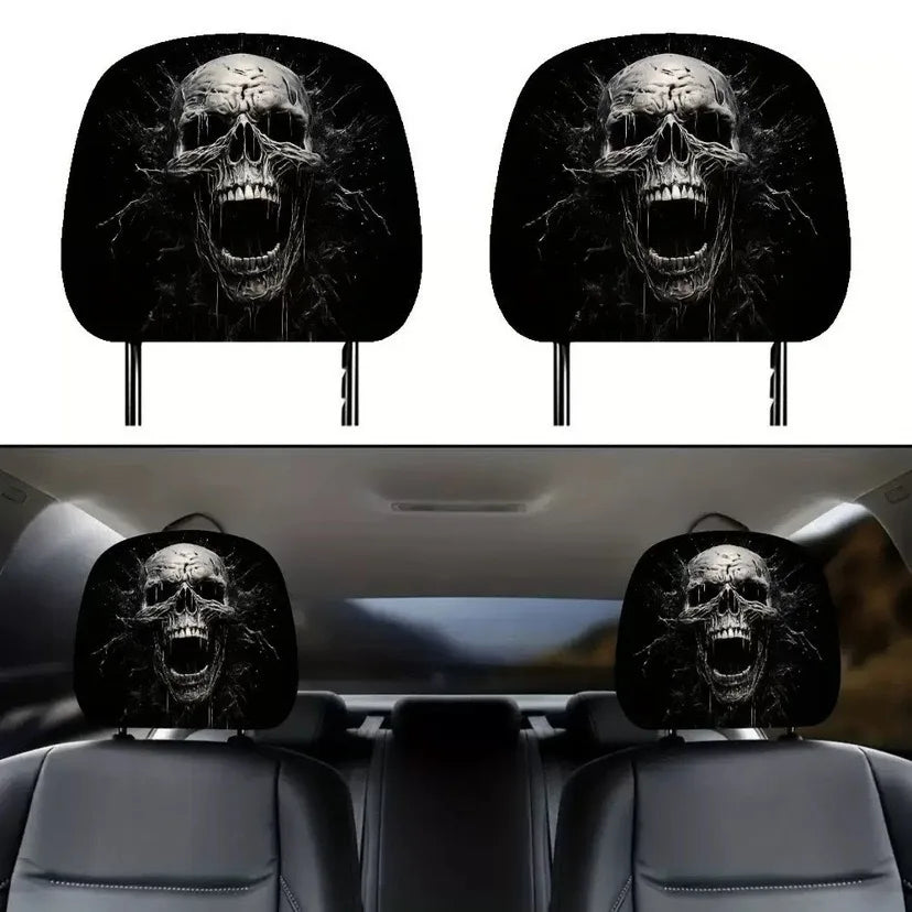 Halloween Car Headrest Covers Decorative Auto Seat Pillowcase