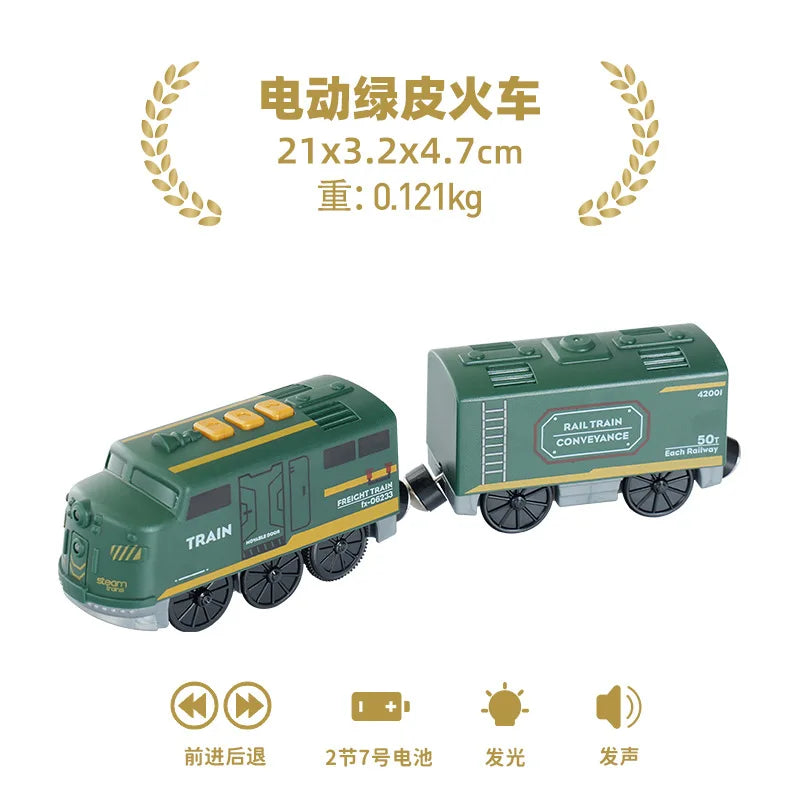 Electric Train Set Toy Engine Motorized Railway Car