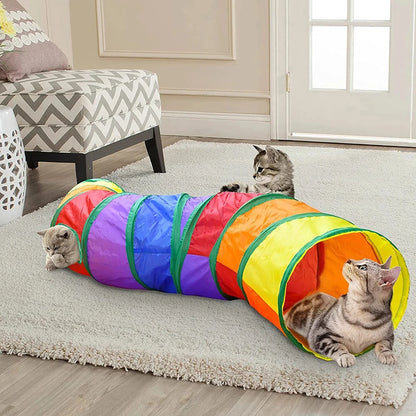 Foldable Cat Tunnel Tube Collapsible Pet Play Tunnel