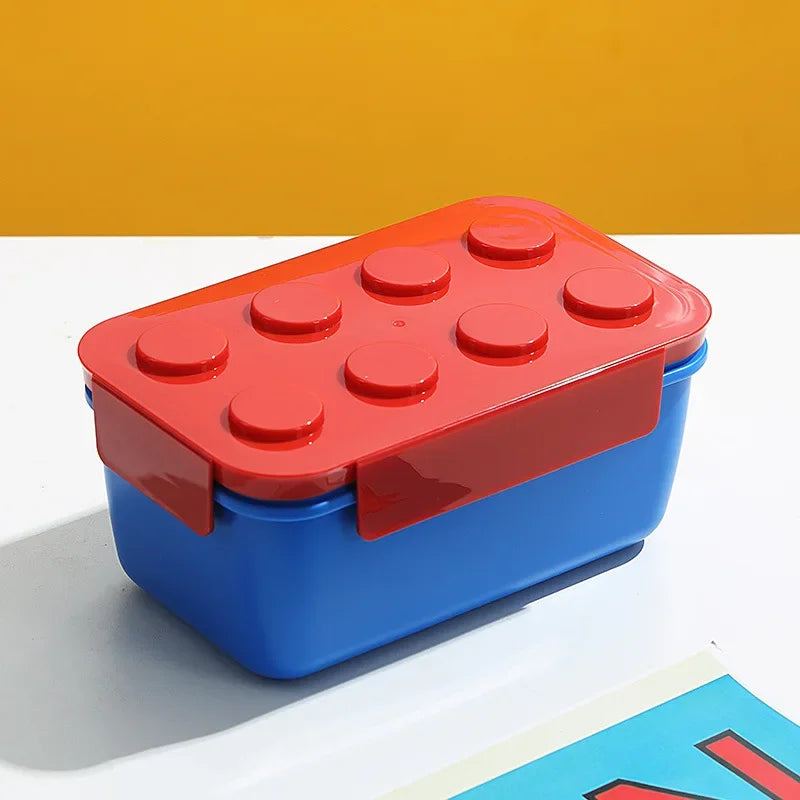 1050/1300ml Portable Lunch Box Building Block Bento Box Fruit Salad Tableware Food Container Children Student Picnic Kit Kitchen