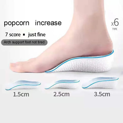 Invisible Height Increase Insoles Concealed Heel Lift Inserts