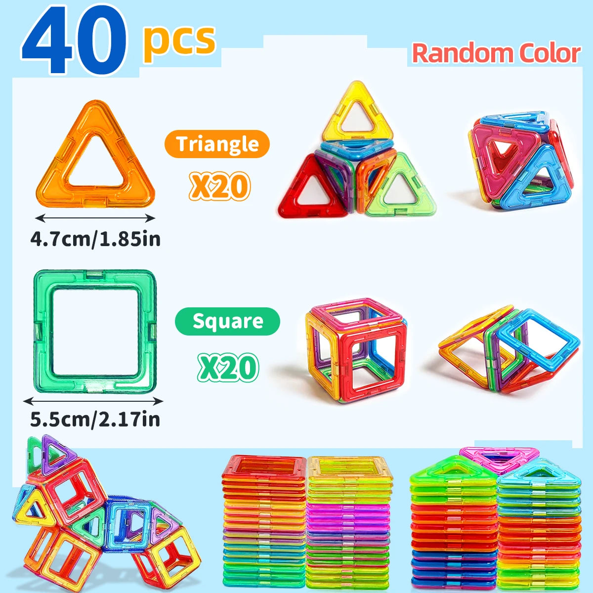 Magnetic Building Blocks Set STEM Magnet Construction Toys