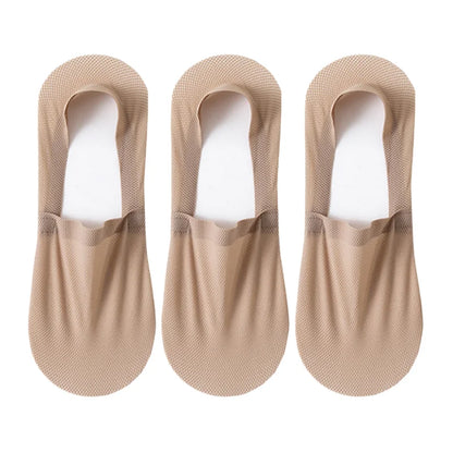 Silicone Non Slip Low Cut Socks Men Boat Thin