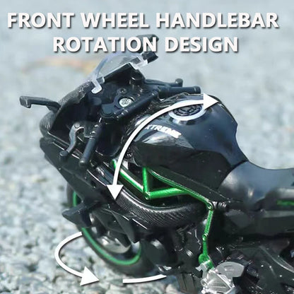 1:18 Ninja Diecast Motorcycle Model Workable Shock-Absorber Toy For Children Gifts Toy Decoration