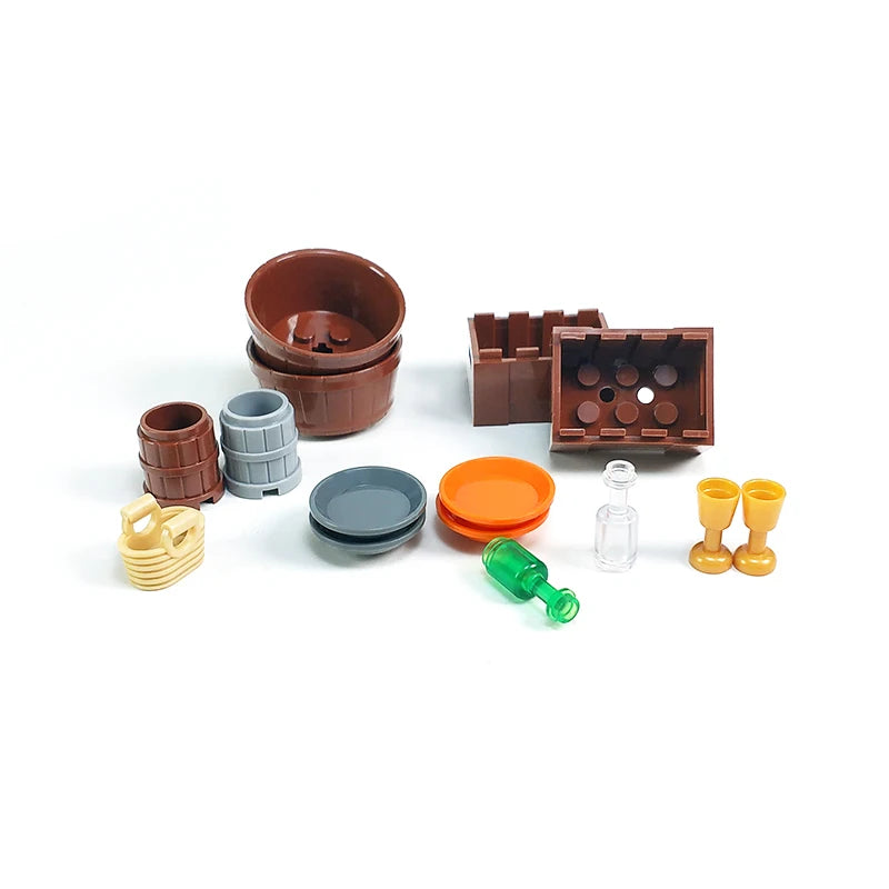 City Food Building Blocks Set Play Food MOC Bricks