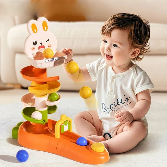 Baby Ball Drop Toy Rolling Ball Stacking Ramp for Toddlers