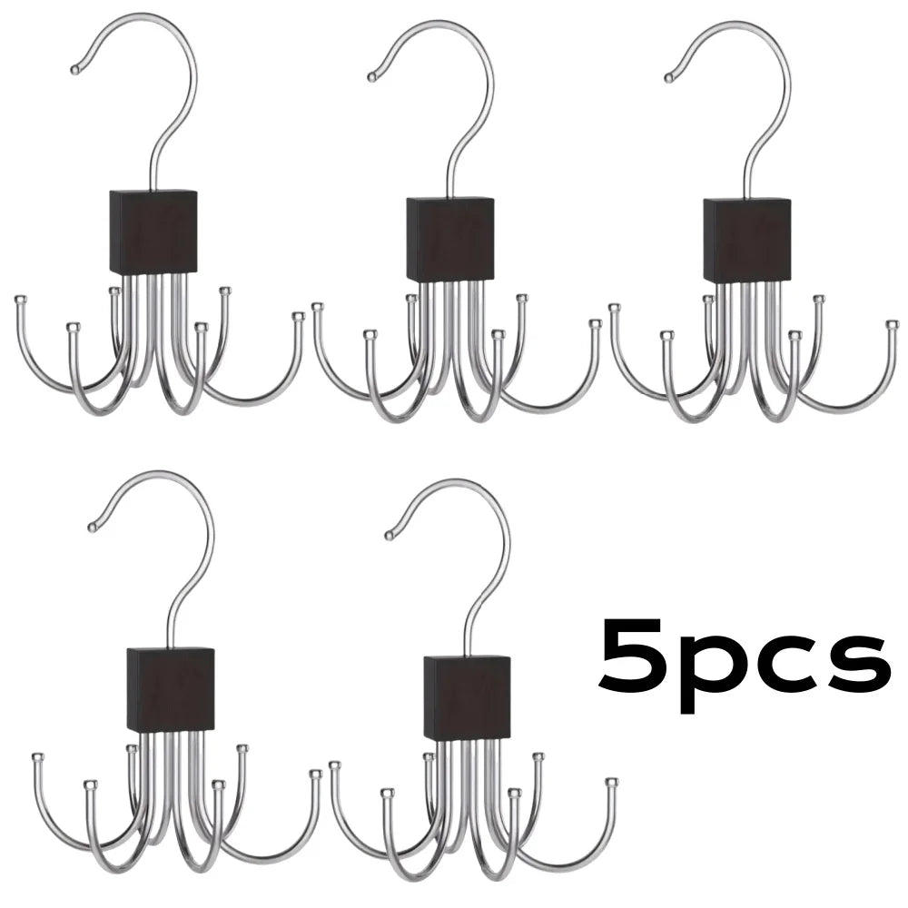 360 Rotating Storage Hanger Hook Multi Claw Closet Belt Rack
