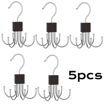 360 Rotating Storage Hanger Hook Multi Claw Closet Belt Rack