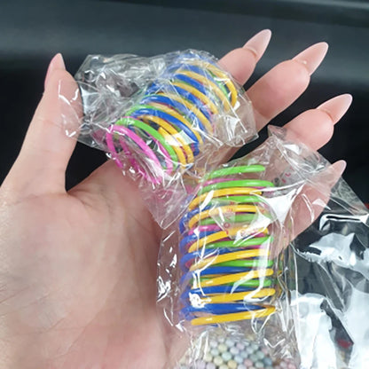 Heavy Gauge Cat Spring Toy Colorful Coil Spiral