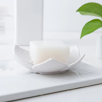 Bathroom Soap Box Lotus Design Silicone Soap Holder