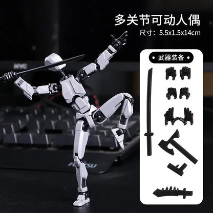 13 Action Figure Titan Multi-Jointed Movable Shapeshift Robot T13 Action Mannequin Character and Dog Figure Toys gifts for kids