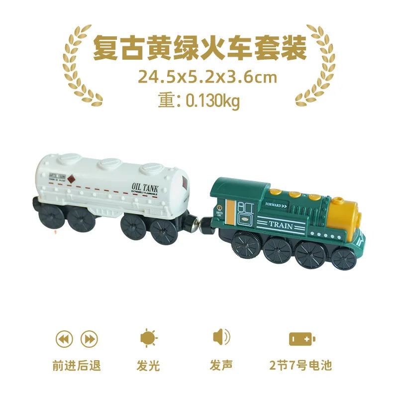 Electric Train Set Toy Engine Motorized Railway Car