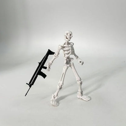 Halloween Toys Decor Multi-Jointed Movable Skeleton Action Figure Weapon Fit For Dummy Lucky 13 Action Figure Accessories