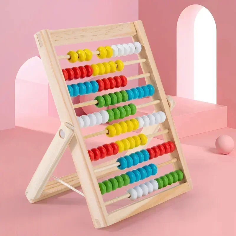 Wooden 100 Beads Abacus Toy Preschool Math Counting Rack