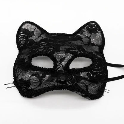 Sexy Lace Cat Masquerade Mask Women Halloween Party Prop
