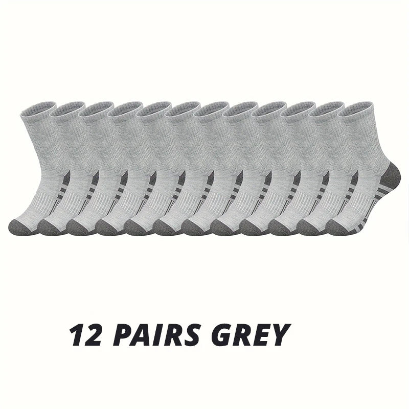 Men Non Slip Athletic Crew Socks Ground Gripping Sports