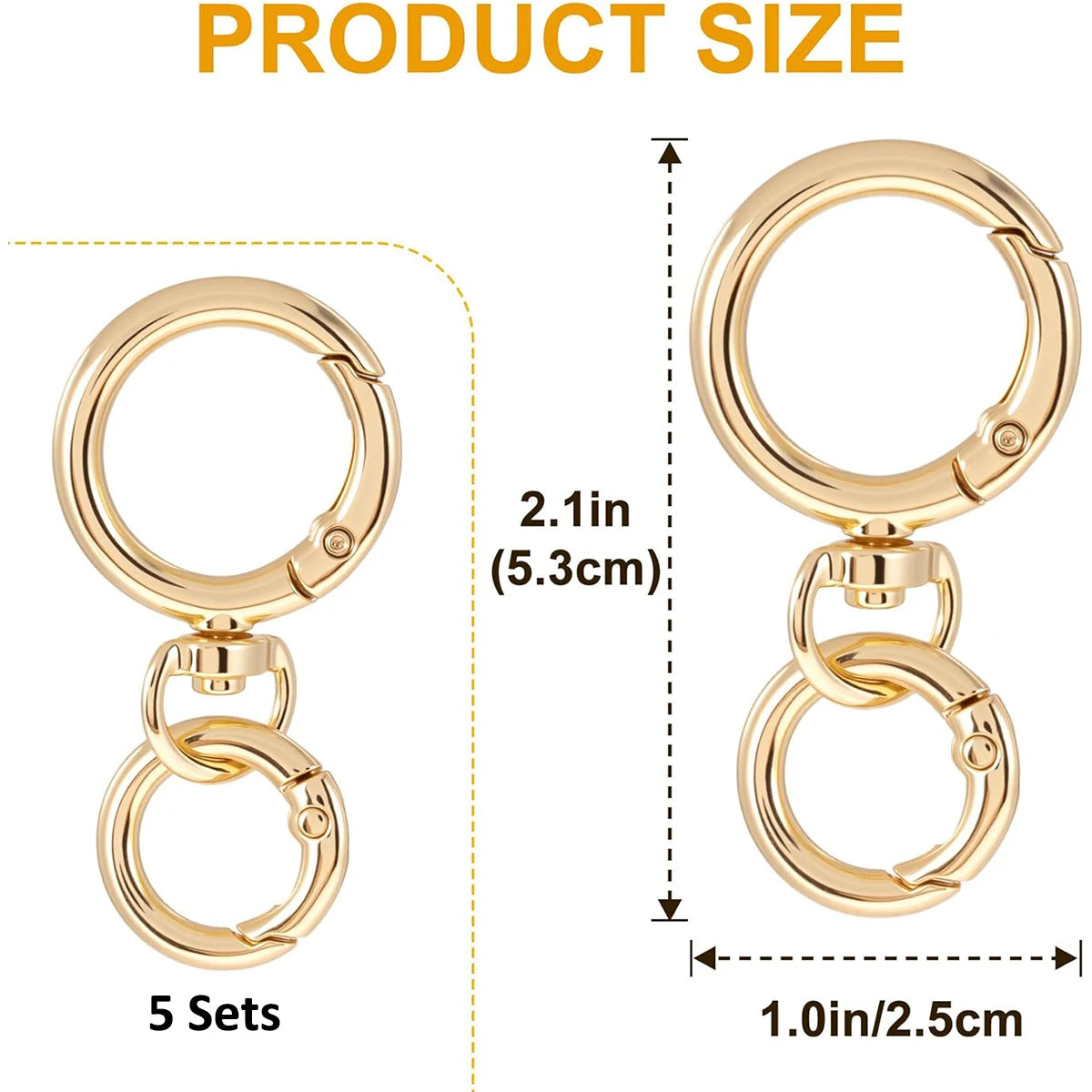Spring Snap Carabiner Clip Metal Swivel Trigger Hook O Rings