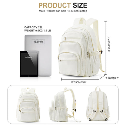 Casual Multi Pocket School Backpack Teenager Travel Rucksack