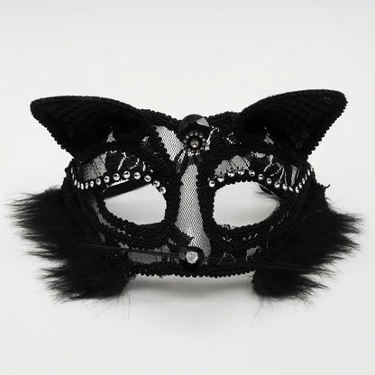 Sexy Lace Cat Masquerade Mask Women Halloween Party Prop